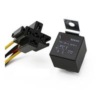Relè automobilistico 12V 24V 4pin 5pin 4P 5P 40A for auto con terminale in rame rosso nero automatico presa relè 1 Set(12V 5P)