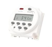 Relè con timer digitale LCD, alimentazione 12 V CC, controllo del tempo programmabile per illuminazione stradale, con 17 programmi on/off, settimanale, giornaliero, 1 min-168 ore