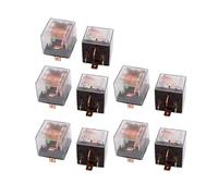 Relè di allarme for auto, luce verde, 4 pin, SPST, con guscio trasparente, DC 24V 100A, 10 pezzi Controls Relays