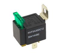 Relè di alta qualità a 4 pin, 30 A, con fusibile, tensione bobina 12 V CC