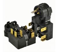 Relè di Avviamento Frigorifero con Termoprotettore Integrato con Alloggiamento Nero Resistente E Contatti Dorati E Argentati per Avviamento Compressore atto Manutenzione Frigo