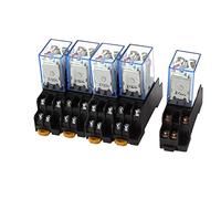 Relè di potenza bobina 5PCS 220V 10A DPDT HH62P HHC68A-2Z con base presa(DC 24)
