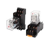 Relè di potenza bobina AC 110V/120V HH53P-L 11 pin 3NO 3NC con base zoccolo PYF11A 2 pezzi