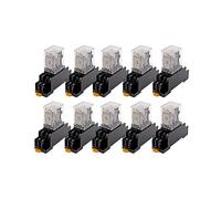 Relè di potenza elettromagnetico Relè di potenza, 10 Set Relè con Base Presa Bobina Generale DPDT Micro Mini Elettromagnetico