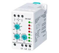Relè di protezione analogica regolabile di tensione di guasto di fase di sequenza di fase GK-04F, 3 x 380 V, non neutro, 1 pz