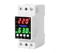 Relè di protezione da tensione e corrente doppio LCD 80-300 V AC, protezione intelligente da sovracorrente e da sovracorrente 1-63 A con ritardo regolabile, spegnimento automatico ai limiti