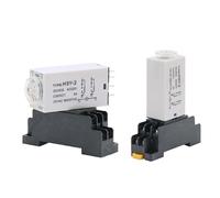 Relè di ritardo all'accensione H3Y-2 DPDT 5S/10S/30S/60S/5M/10M/30M/60M PYF08A Interruttore temporizzato a 8 pin DC12V DC24V AC220V con presa di base(DC24V,0-10 Seconds)