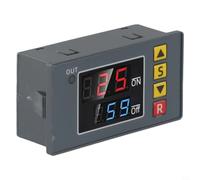 Relè di ritardo di tempo DC 12 V, 10 A, programmabile, interruttore timer digitale con indicatore LED per il controllo del ciclo on/off