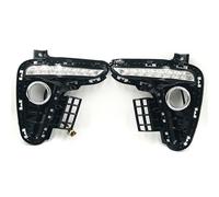 Relè Di Segnalazione Giallo Per Auto, DRL, 12 V, LED, Luci Diurne, Fendinebbia, 2 Pezzi Per Kia, Per Rio, Per K2 2017-2018 Fendinebbia Faro Da Lavoro(Chrome Fog Ring)