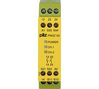 Relè di sicurezza PNOZ X2 24VAC/DC 2n/o PILZ 2 NA (L x A x P) 22.5 x 87 x 121