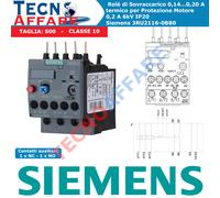 Relè di Sovraccarico Termico 0,14...0,20 Protezione Motore Siemens 3RU2116-0BB0