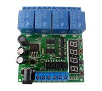 Relè di temporizzazione LED multifunzionale con ritardo digitale a tubo DC 5V 9V 12V 24V 4 vie, 1 pz.