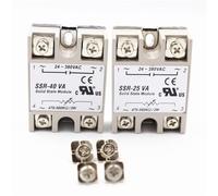 Relè di tensione Relè allo stato solido monofase Guscio di copertura in plastica trasparente Guscio di copertura in plastica Piccolo radiatore ferroviario solido SSR-40VA 25VA(1PCS SSR-40VA)