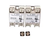 Relè di tensione Relè allo stato solido monofase Guscio di copertura in plastica trasparente Guscio di copertura in plastica Piccolo radiatore ferroviario solido SSR-40AA 25AA(1PCS SSR-40AA)