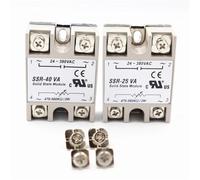 Relè di tensione Relè allo stato solido monofase Guscio di copertura in plastica trasparente Guscio di copertura in plastica Piccolo radiatore ferroviario solido SSR-40VA 25VA(1PCS SSR-25VA)