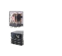 Relè elettromagnetici miniaturizzati ad alta potenza da 10 pezzi con base presa, CA 220 V/CC 12 V 24 V(12V,HH63P ACx10)