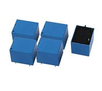 Relè elettromagnetico a bobina di potenza in miniatura SPST NO a 4 terminali DC12V, 5 pezzi, blu