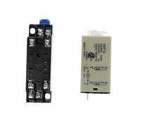Relè H3Y-2 AC/DC 24V con base di zoccolo Ritardo all'accensione Rotativo DPDT 1S/5S/10S/30S/60S/3M/5M/10M/30M Timer Temporizzazione Relè di tempo 1 pz(Voltage AC 24V,0-30 Seconds)