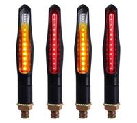 Relè Incorporato Per Luce Direzione E24 Indicatori Direzione Per Motociclette DRL/Stop Lampeggiante Per Luce Di Stop Lampeggiante Per Luce Di Frenata Indicatori Di Direzione Moto(Argento)