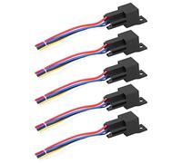 Relè Indicatori di Direzione 5 Pezzi, Modulo relè Lampeggiante LED per Autoveicoli Plug and Play DC12V 40A Facile Cablare