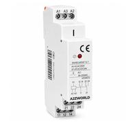 Relè Intermedio Modulare AC230V AC/DC24V, 2 Contatti SPDT 8A, Relay di Interfaccia, Rele Ausiliario per Comando e Automazione, Indicatore LED, 1 Modulo Barra DIN