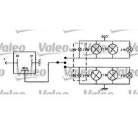 Relè intermittenza frecce Fissaggio a pedale 641422 VALEO