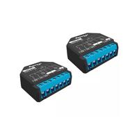 Shelly Plus 2PM, Relé WiFi & Bluetooth 2 canali, Ideale per Tende/Persiane/Tapparelle o due punti luce separati, No Hub Richiesto, integrazioni smart con Google e Alexa, Monitoraggio consumi, 2 pezzi