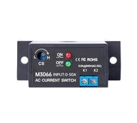 Relè interruttore di rilevamento corrente, relè a induzione autoalimentato M3050 M3056 0.2-30A Soglia di monitoraggio regolabile Interruttore elettronico senza contatto (M3066)