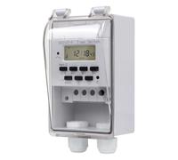 Relè interruttore timer digitale 30A 168 ore settimanali 7 giorni Controllo timer programmabile AC 220V KG316T con scatola impermeabile esterna
