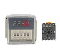Relè interruttore timer programmabile LED digitale DH48S-1Z 0,01S-99H99M Base presa AC/DC 12V 24V 36V 110V 220V 380V Timer di ritardo(AC36V)