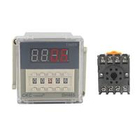Relè interruttore timer programmabile LED digitale DH48S-1Z 0,01S-99H99M Base presa AC/DC 12V 24V 36V 110V 220V 380V Timer di ritardo(AC110V)