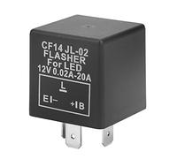 Relè Lampeggiante a LED, 3 Pin 12V 0,1-150W Relè Luce LED Indicatore di Direzione per Auto Moto Motocicletta Hyper Flash Fix, CF14 JL-02