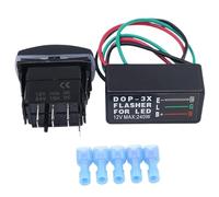 Relè lampeggiante a LED universale for motociclette, 4 pin, interruttore a bilanciere for indicatori di direzione da 12 V