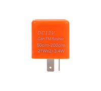Relè lampeggiante, indicatore di direzione (universale) 12V per moto Indicatore di velocità a 2 pin Relè lampeggiante a LED regolabile(arancia)