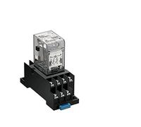 Relè Mini relè Relè intermedio anteriore con base presa Piccolo contattore elettromagnetico AC DC 12V 24V 110V 220V 8/11/14 pin Componenti elettronici (Color : Ac, Size : 11pins 24v)