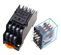 Relè MY4 Relè di potenza DC12V DC24V AC110V AC220V Bobina 4NO 4NC Rail 14 pin + relè(AC,12V)