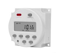 Relè orario digitale con display LCD, interruttore timer settimanale programmabile 24/7, 8 programmi on/off al giorno, funzione conto alla rovescia, con batteria per la memoria di interruzione di
