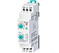 Relè orario elettronico regolabile per DSP ERV-08, multifunzione, da 0,1 secondi a 100 ore, AC 150-260V/24V DC o AC 110V/24V DC, indicatore LED, guide DIN