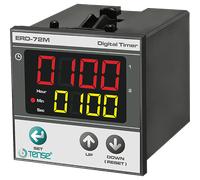 Relè orario multifunzionale 2x4 display a LED per montaggio a pannello/portello 72 mm x 72 mm