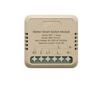 Relè Passo Passo Elettronico Silenzioso 220V 10A, Step Relay Impulsivo da Incasso, Matter WiFi 1 Canale, 40x40x18mm IP20, Comando da Più Punti, APP Tuya Smart Life