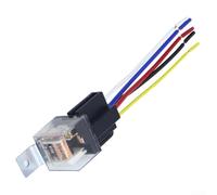 Relè per controllo circuito auto 80A DC 12V 24V 4Pin 5Pin con staffa di montaggio e cablaggio pre-cablato per vano motore Fit (24V 5-pin)
