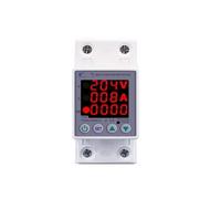 Relè protettore dispositivo di protezione corrente da sovratensione e sottotensione regolabile con doppio display su binario 40A 63A 80A 100A 220V 230V(V A Kwh type,L N 230V 100A)