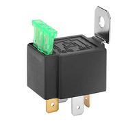 Relè relè Automatico, Relè con Fusibile Automobilistico Relè Universale per Auto con Contatti Aperti Relè con Fusibile a staffa Scatola Relè Nera a 4 pin DC 12V 30A