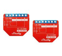 Relè Smart Home Wifi e bluetooth Shelly 1PM PLUS duo pack controllo consumi Rosso