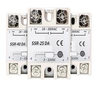 Relè solido 10A 25A 40A 3-32VDC 24-480VAC 220V monofase DC TO AC 40A Dissipatore di calore relè 40DA((DC controls DC) DD,L)