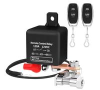 Relè Staccabatteria Telecomando 12V 120/200A Accessori | Interruttore isolatore di interruzione della batteria antifurto con interruttore di controllo remoto(120A With 2 Keys)
