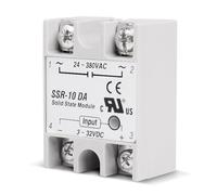 Relè statico DC-AC 10A 25A 40A Tensione 12V 3-32V DC A 220V 24-380V AC Carica monofase SSR per regolatore di temperatura 1Pcs(SSR-10DA)