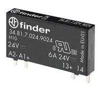Finder Slim PCB Relè 348170249024 Serie 34 24V DC, Montaggio su cassa