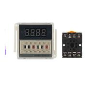 Relè temporale di ritardo digitale Ciclo di ripetizione SPDT programmabile con base presa 0,1 s-990 h CA 110 V 220 V CC 12 V 24 V(AC110V)