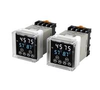 Relè temporale digitale DH48S-S/1Z/2Z Ritardo ciclo programmabile AC220V AC380V DC24V DC12V con base presa 8 pin guida Din 0.01S-9999H 1 pz(DH48S-2Z AC380V)